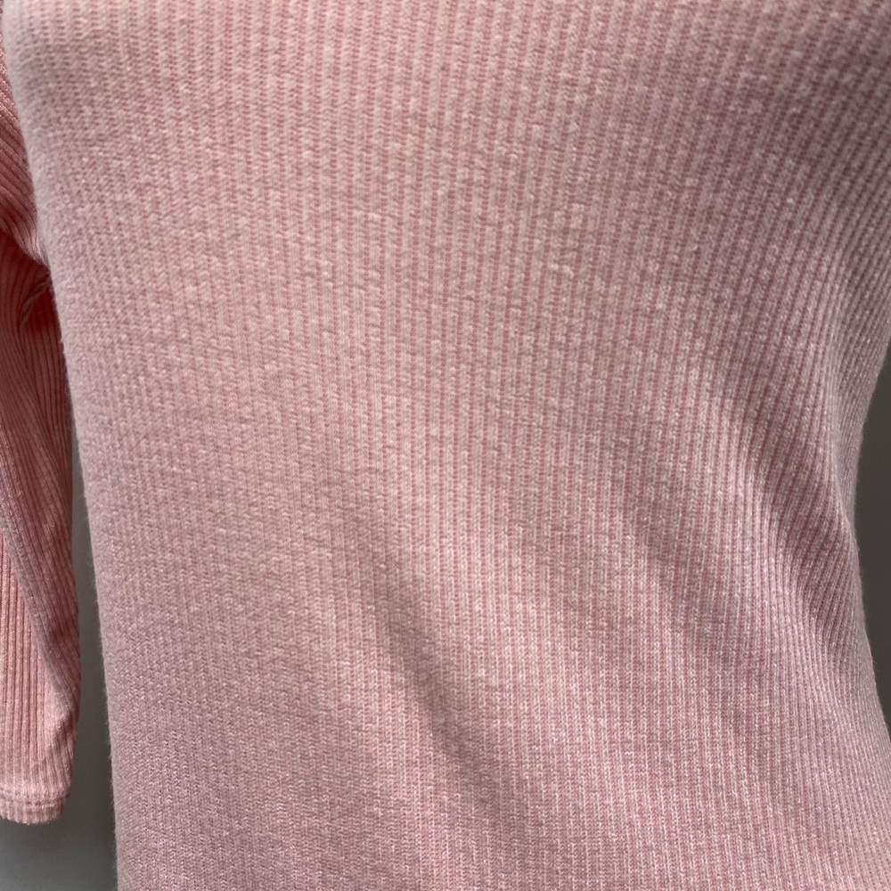 WHBM Pink Ribbed Off Shoulder Sweater - Picture 4 of 16